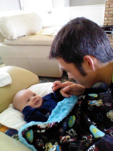 Playing with my new little nephew Ryan.
