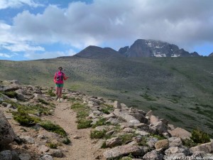 Jessie cruising down the North Longs Pk trail on the Granite Pass-Storm Pass loop. The official end to my taper.