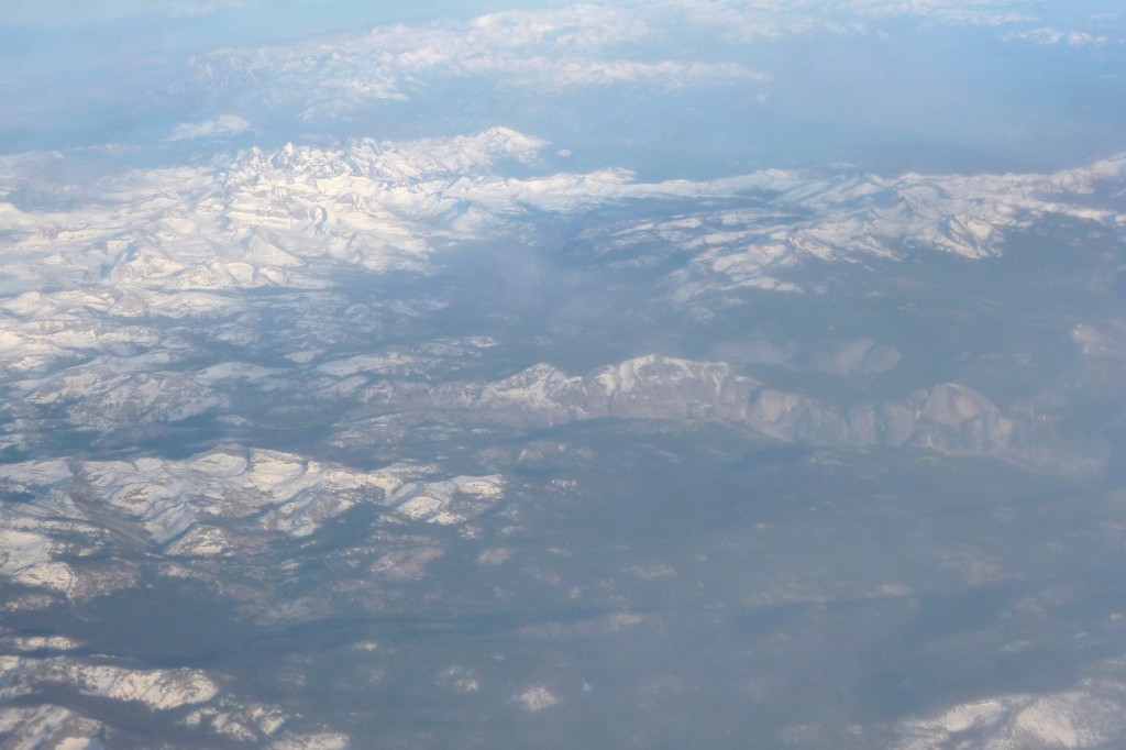View of the Sierras and Yosemite enroute to the Bay Area. Can you find Half Dome?