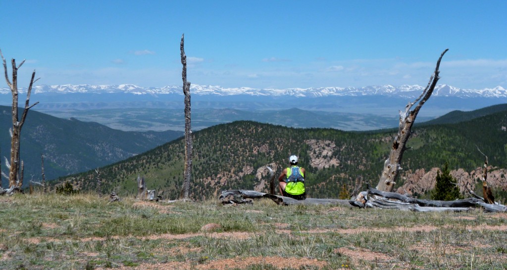 Relaxing during a 38.6mile/8500ft run in the Lost Creek Wilderness, 6/14/14.