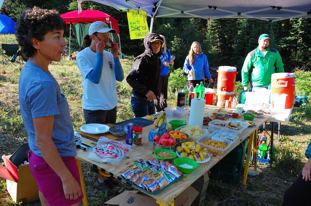 Hardrock 100 Aid Station fair, plus >20lbs of bacon and otter pops. Don't skip out, chow down!