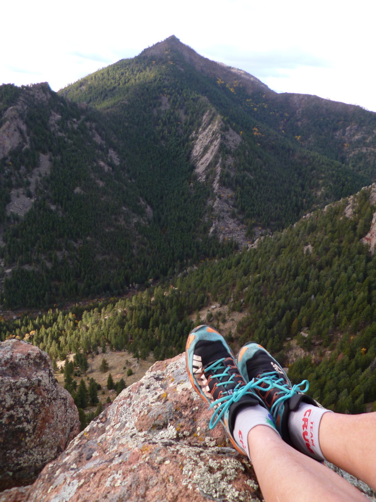 Forcing myself to slow down, climbing and scrambling amongst the Boulder Flatirons.