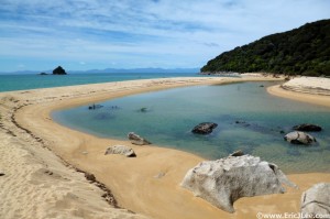 One of the many beautiful beaches along the Abel Tasman Track.