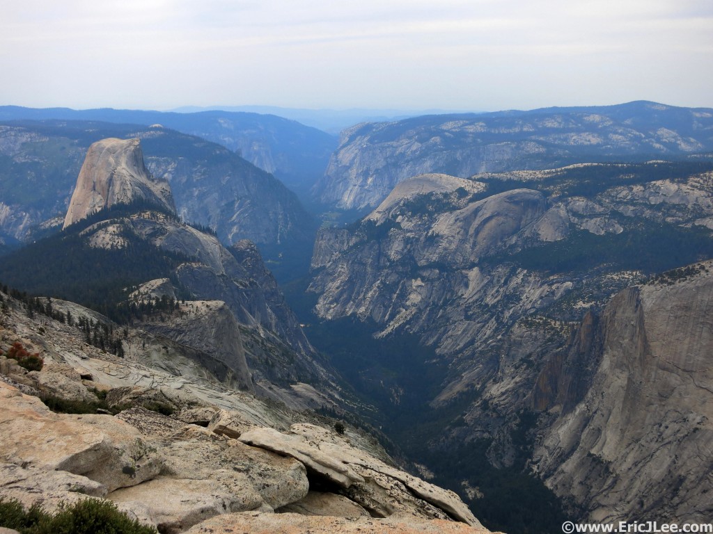 View down the Yosemite Valley from Cloudsrest.