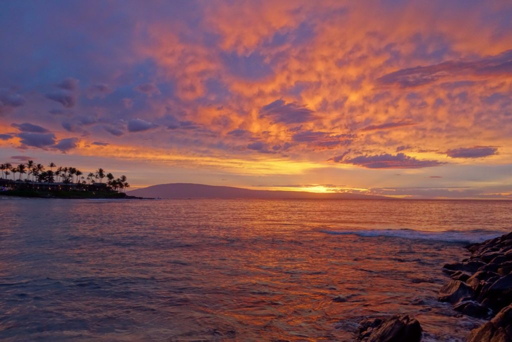 Epic sunsets from Napili beach on Maui