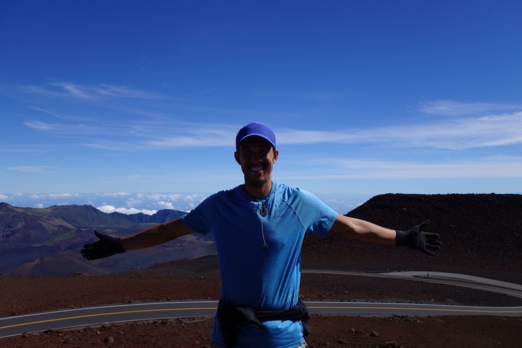 On the summit of Haleakala at 10023ft.