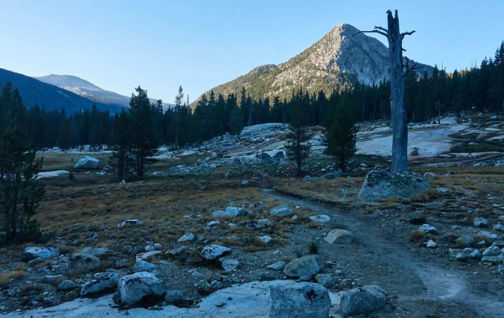 Upper Lyell Fork at sunrise along the JMT.